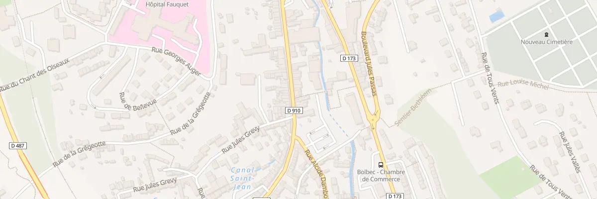 Plan du 93 Rue Léon Gambetta à Bolbec
