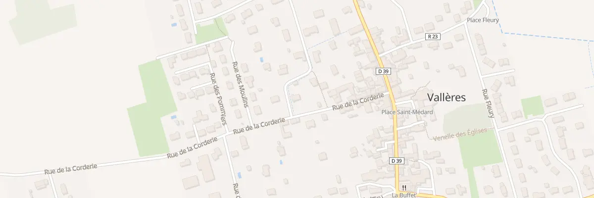 Plan du 24 Rue de la Corderie à Vallères