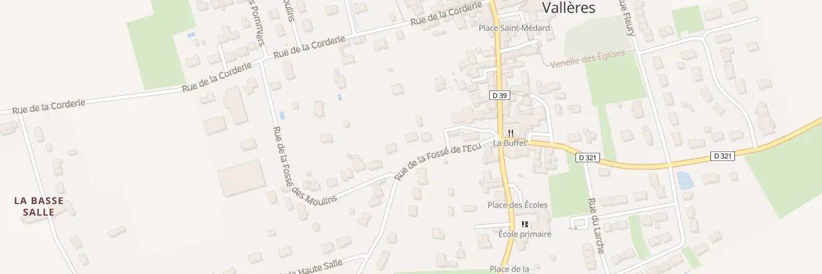 Plan du 8 Rue de la Fosse de l’Ecu à Vallères