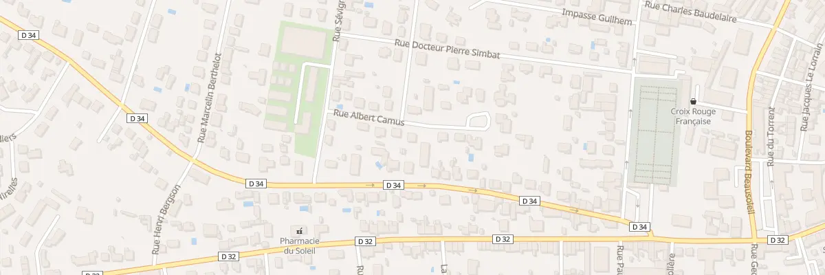 Plan du 10 Rue Albert Camus à Bergerac