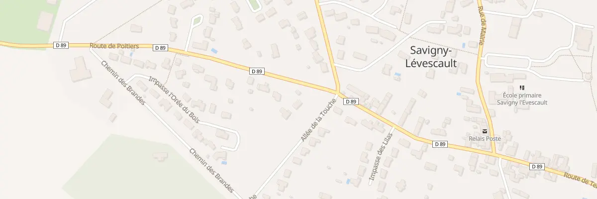 Plan du 281 Rte de Poitiers à Savigny-Lévescault
