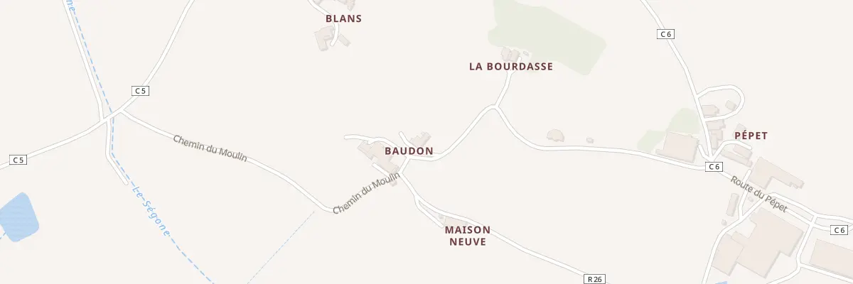 Plan du 5172 A Baudon à Gazaupouy