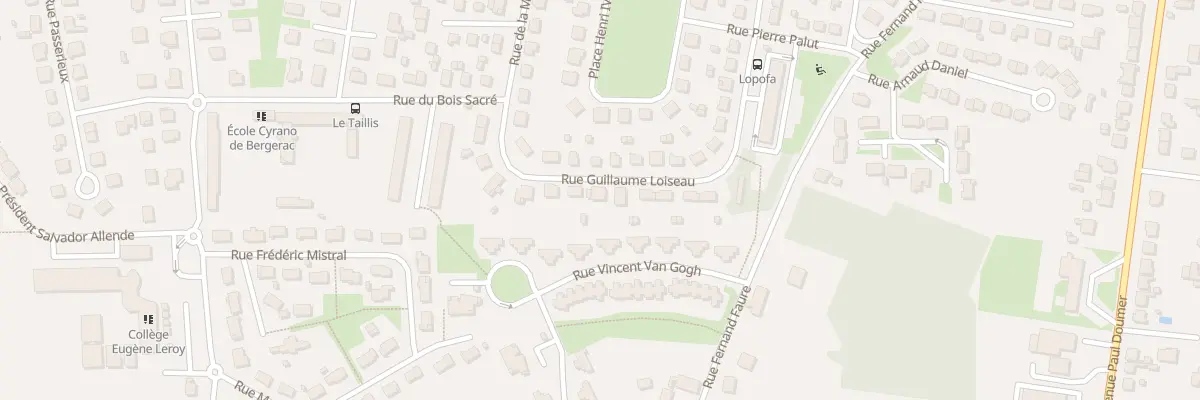 Plan du 44 Rue Guillaume Loiseau à Bergerac