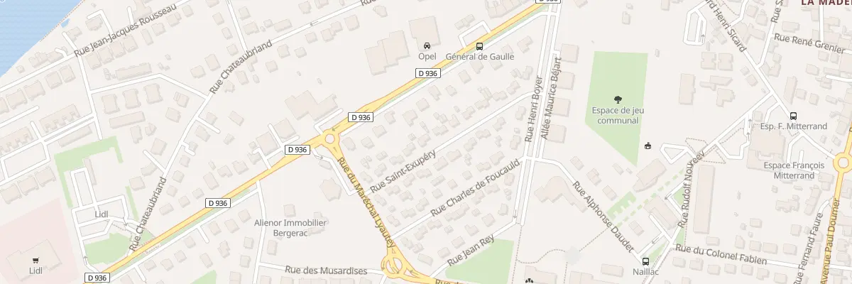Plan du 13 Rue Saint Exupery à Bergerac