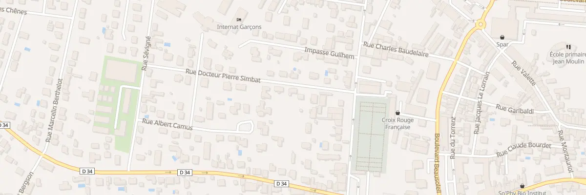 Plan du 5 Rue Docteur Pierre Simbat à Bergerac