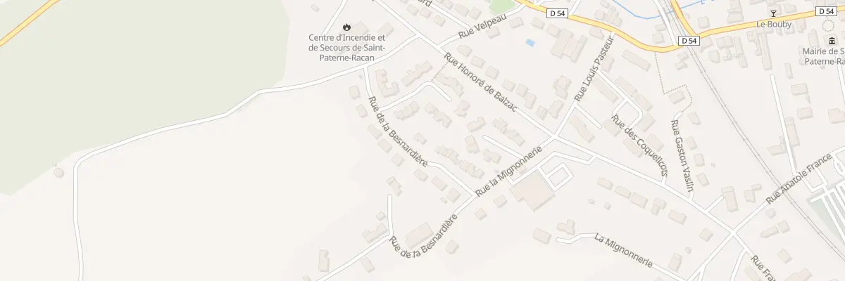 Plan du 10 Rue de la Besnardière à Saint-Paterne-Racan