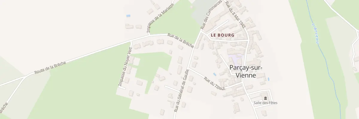 Plan du 2 Rue du General de Gaulle à Parçay-sur-Vienne