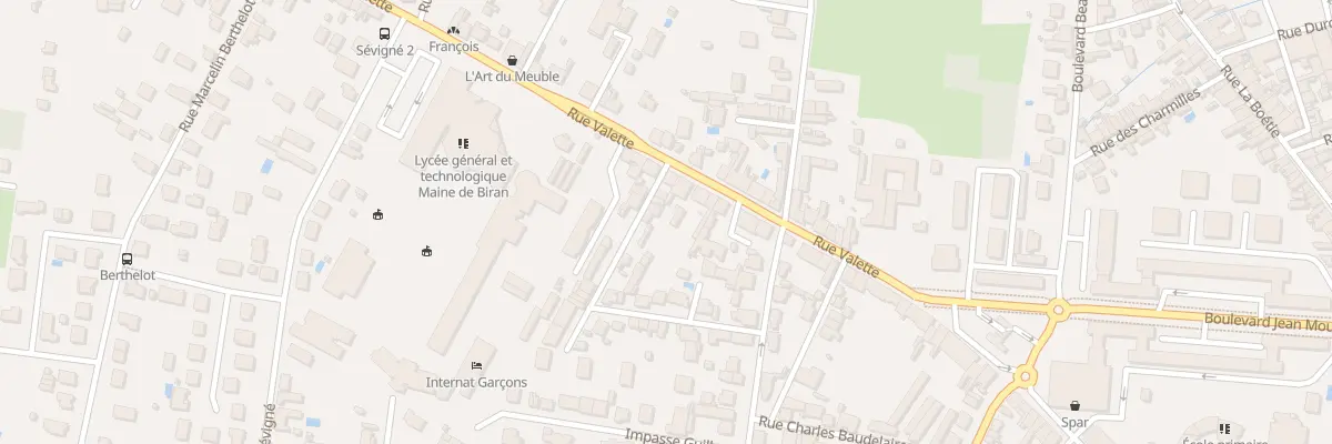 Plan du 96 Rue Valette à Bergerac