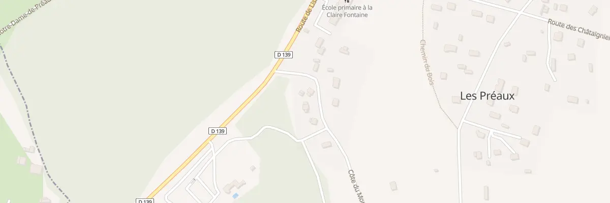 Plan du 102 Côte du Mont Morel aux Préaux