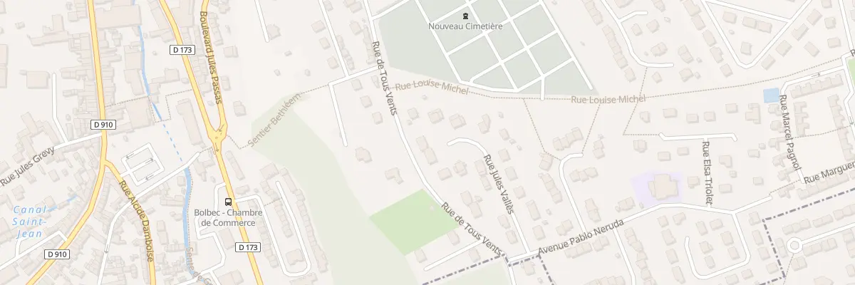 Plan du 10 Rue Jules Vallès à Bolbec