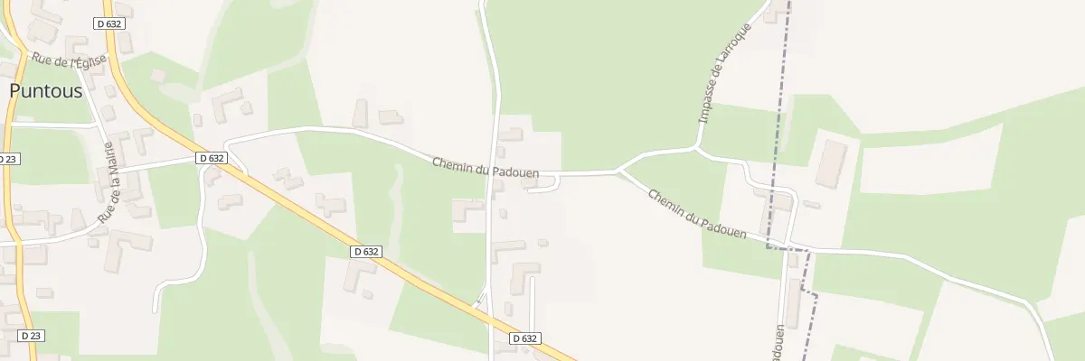 Plan du 4 Che du Padouen à Puntous