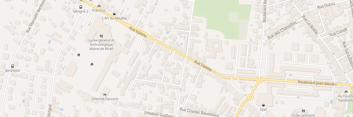 Plan du 88 Rue Valette à Bergerac