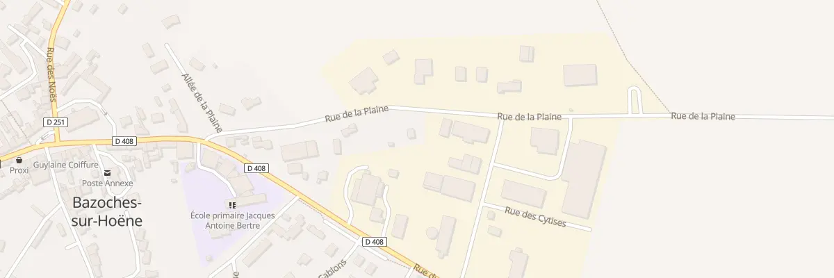 Plan du 4 Rue de la Plaine à Bazoches-sur-Hoëne