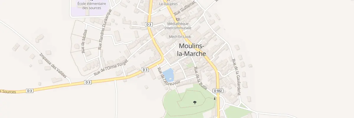 Plan du 191 Pl du 8 Mai 1945 à Moulins-la-Marche