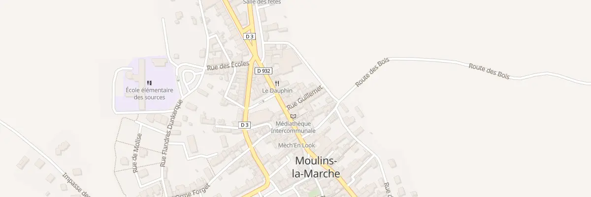 Plan du 18 Rue Guillemet à Moulins-la-Marche