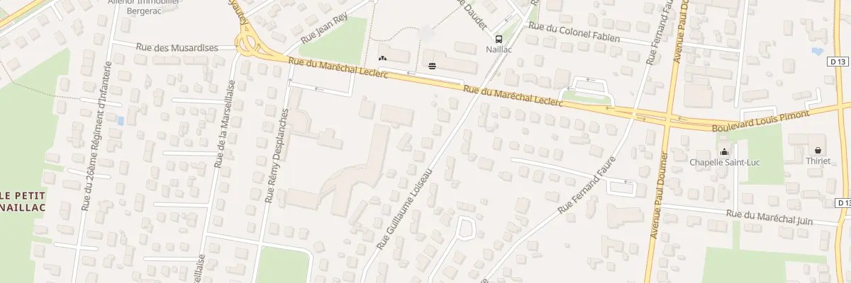 Plan du 7 Rue Guillaume Loiseau à Bergerac