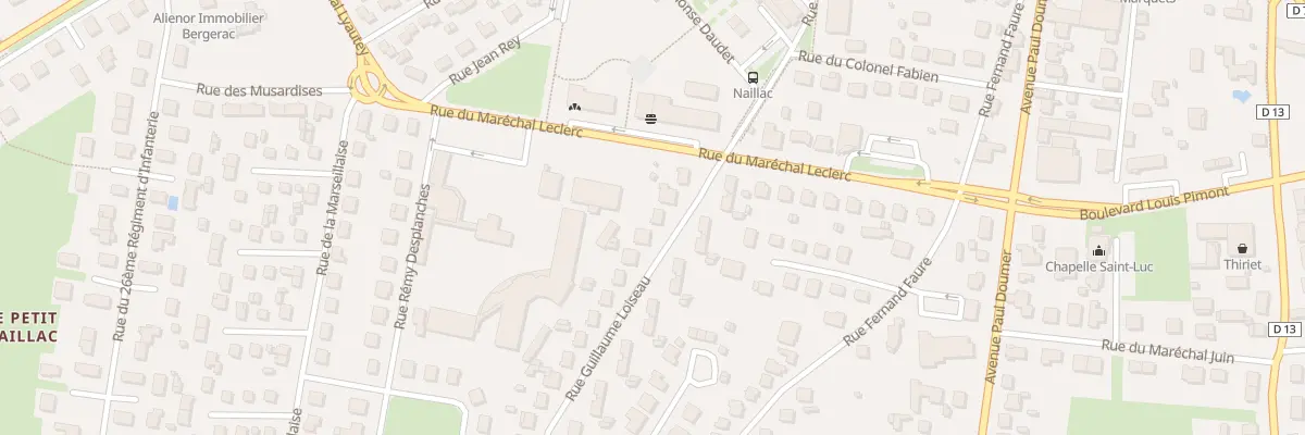 Plan du 5 Rue Guillaume Loiseau à Bergerac