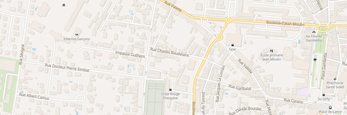 Plan du 12 Rue Charles Baudelaire à Bergerac