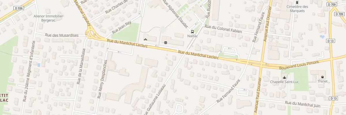 Plan du 1 Rue Guillaume Loiseau à Bergerac