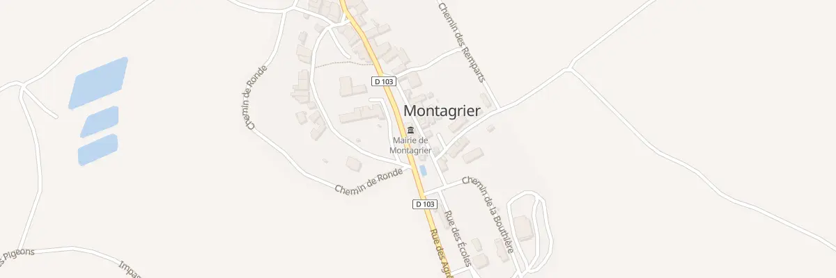 Plan du 1 Rue de la Porte Wiridel à Montagrier