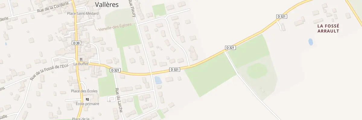 Plan du 23 Rue de la Buffeterie à Vallères