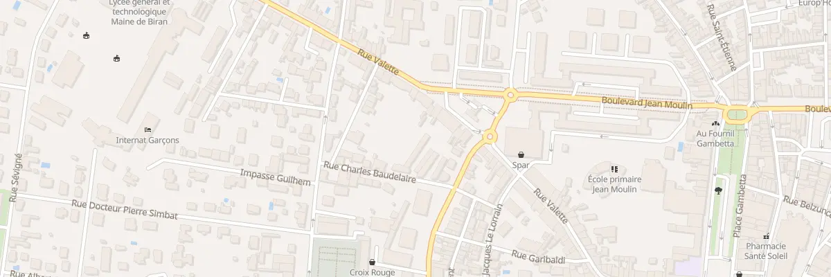 Plan du 60 Rue Valette à Bergerac