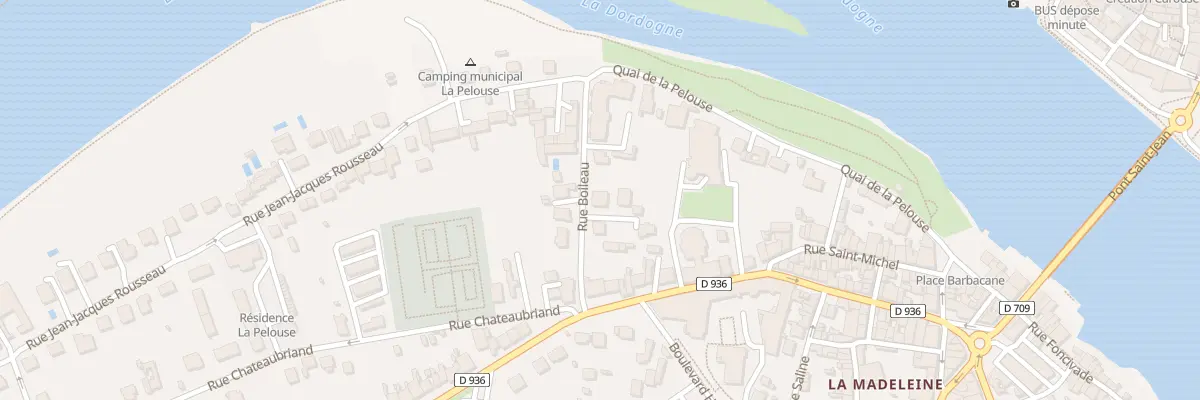 Plan du 8 Rue Boileau à Bergerac