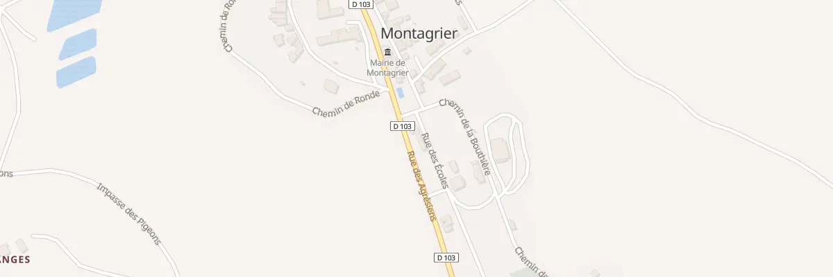 Plan du 1 Rue des Ecoles à Montagrier