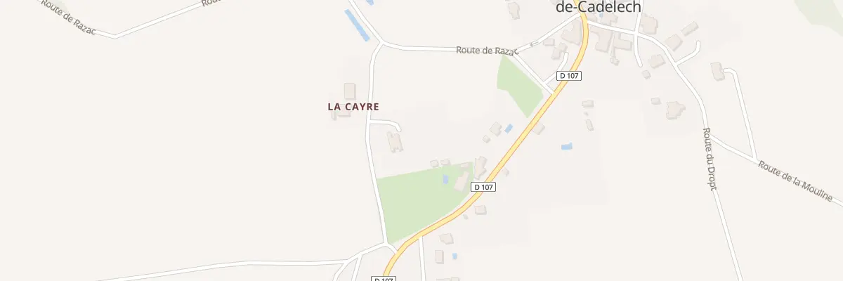 Plan du Bourg Ouest à Saint-Aubin-de-Cadelech