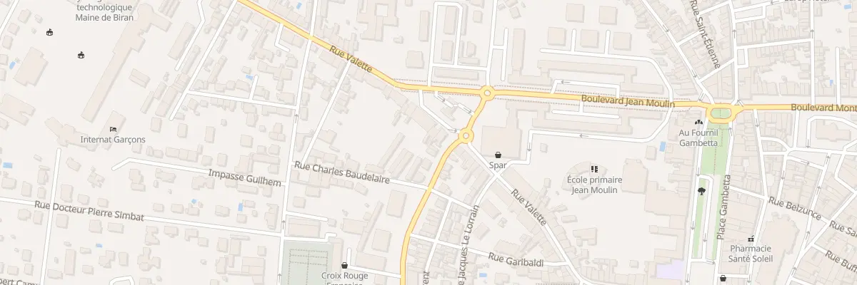 Plan du 50 Rue Valette à Bergerac