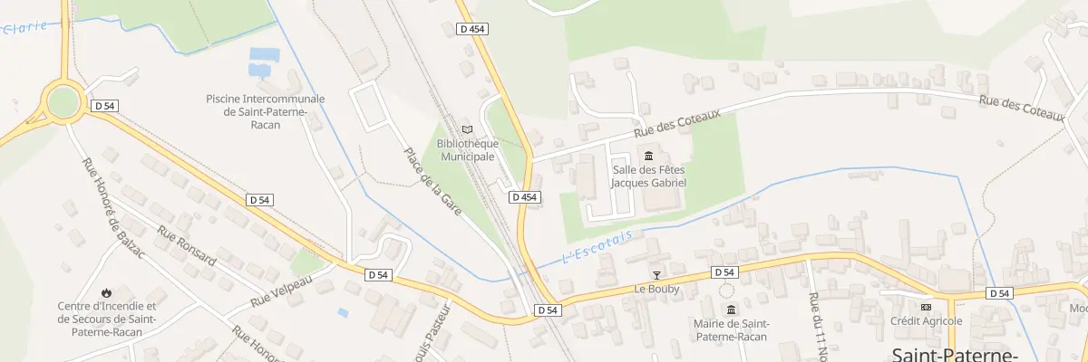 Plan du 1 Rue Paul Louis Courier à Saint-Paterne-Racan