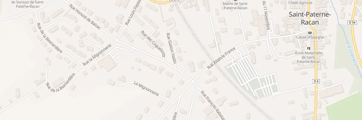 Plan du 1 Rue Gaston Vaslin à Saint-Paterne-Racan