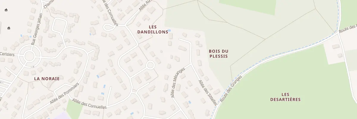 Plan du 2 All des Mésanges à Azay-le-Rideau