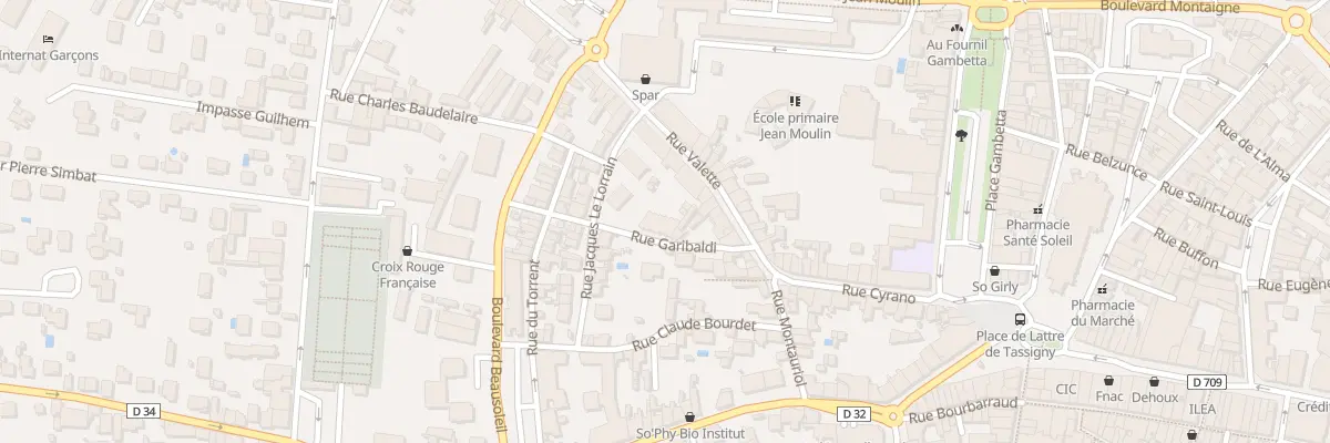Plan du 20 Rue Valette à Bergerac