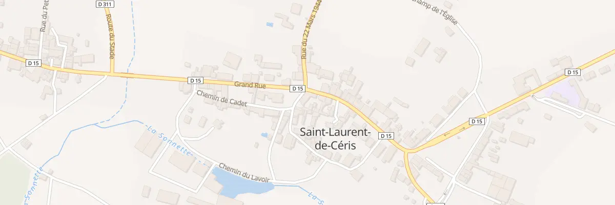 Plan du 1 Rue de l’Eglise à Saint-Laurent-de-Céris