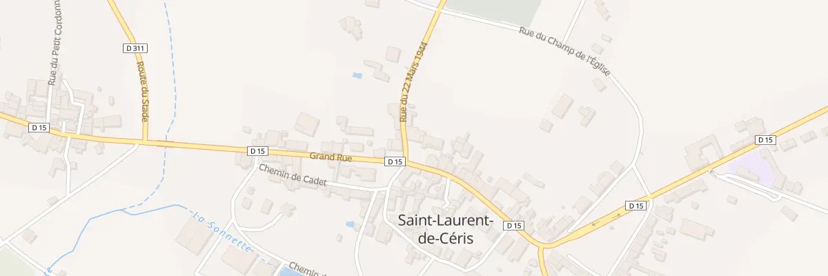 Plan du 2 Rue du 22 Mars 1944 à Saint-Laurent-de-Céris