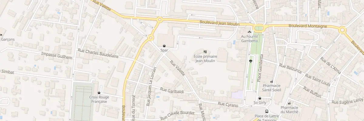 Plan du 25 Rue Valette à Bergerac