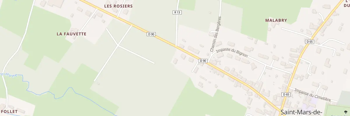 Plan du 20 Rte de Saint Mars De Locquenay à Val-de-la-Hune