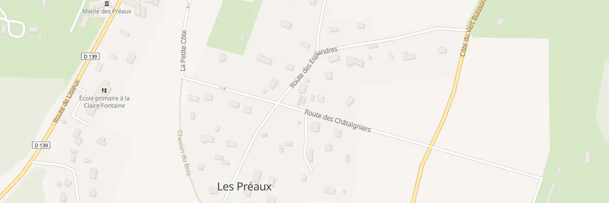 Plan du 43 Rte des Chataigniers aux Préaux