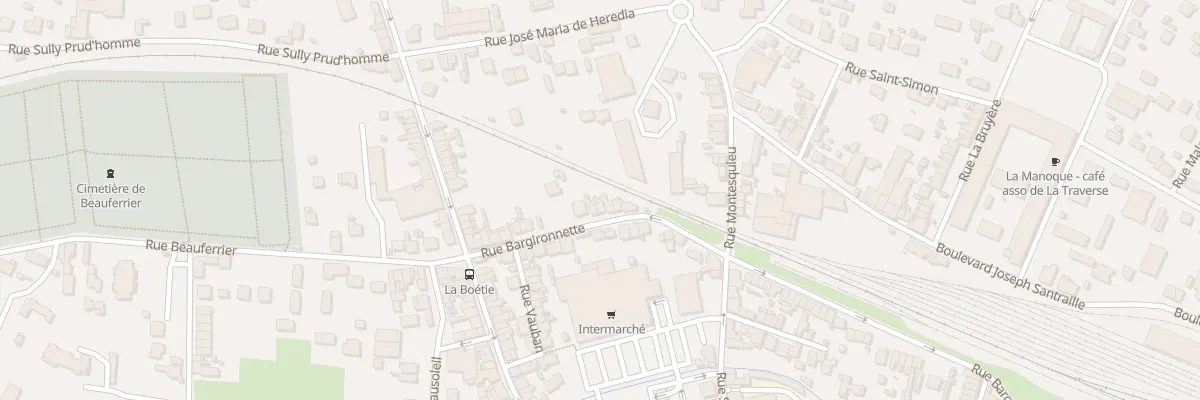 Plan du 12 Rue Bargironnette à Bergerac
