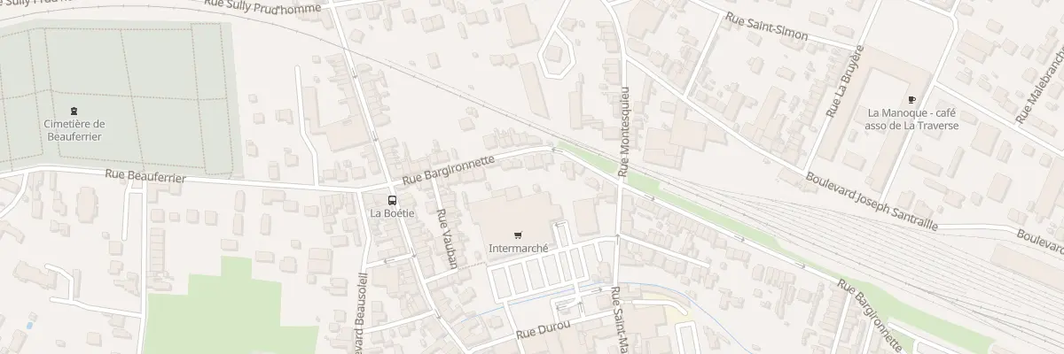 Plan du 99 Rue Bargironnette à Bergerac
