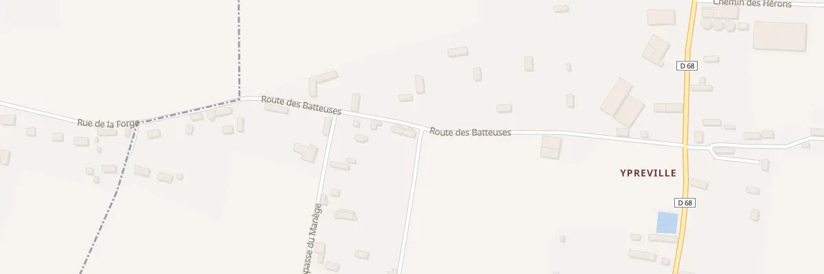 Plan du 343 Ypreville à Angerville-la-Martel