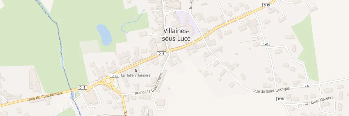 Plan du 12 Rue de Saint Calais à Villaines-sous-Lucé