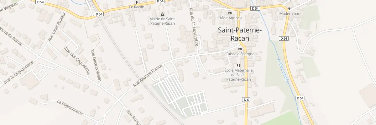 Plan du 12 Rue Anatole France à Saint-Paterne-Racan