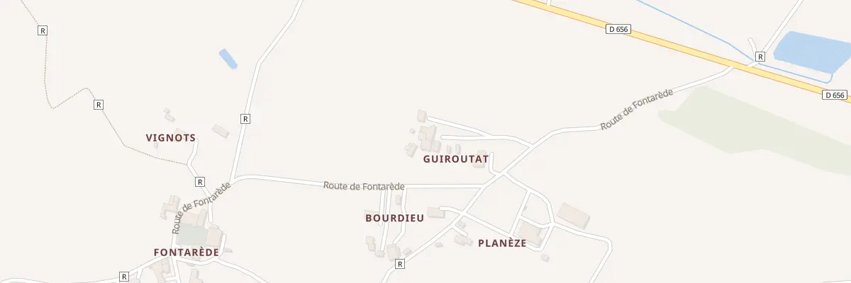 Plan du 410 Rte de Fontarede à Moncaut