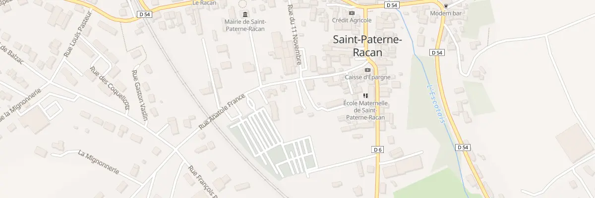 Plan du 10 Rue Anatole France à Saint-Paterne-Racan