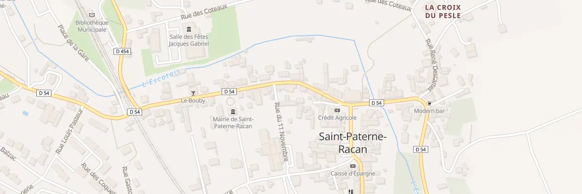 Plan du 12 Rue de la Gare à Saint-Paterne-Racan
