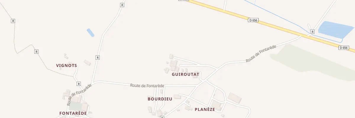 Plan du 270 Rte de Fontarede à Moncaut