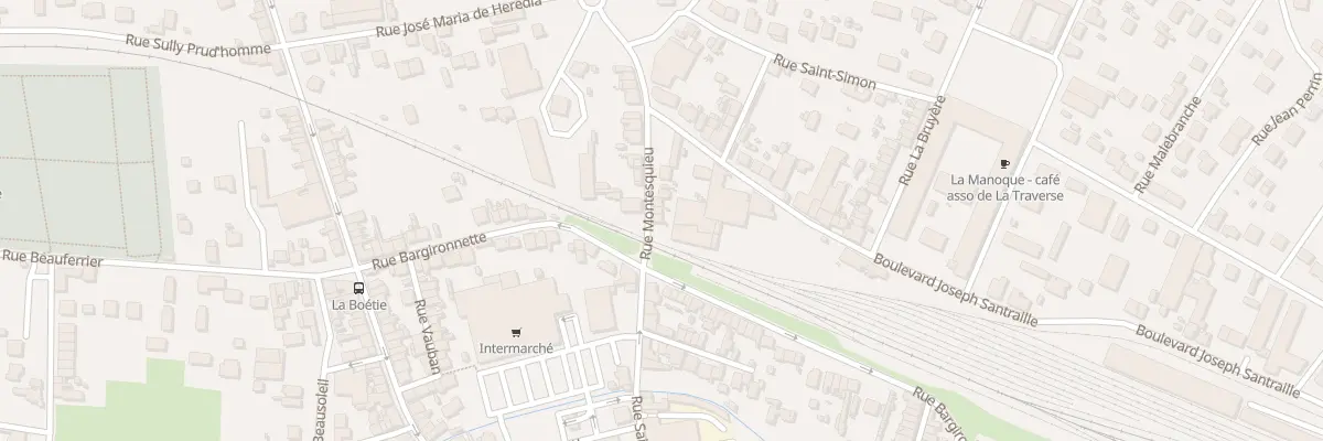Plan du 1 Rue Montesquieu à Bergerac