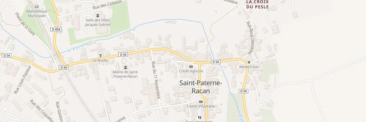 Plan du 2 Rue de la Gare à Saint-Paterne-Racan